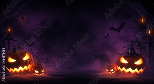Halloween dark spooky purple background