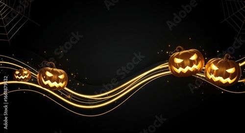 abstract golden halloween background