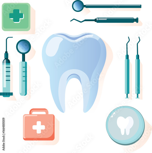 Dental tools for treatment and prevention and healthy teeth