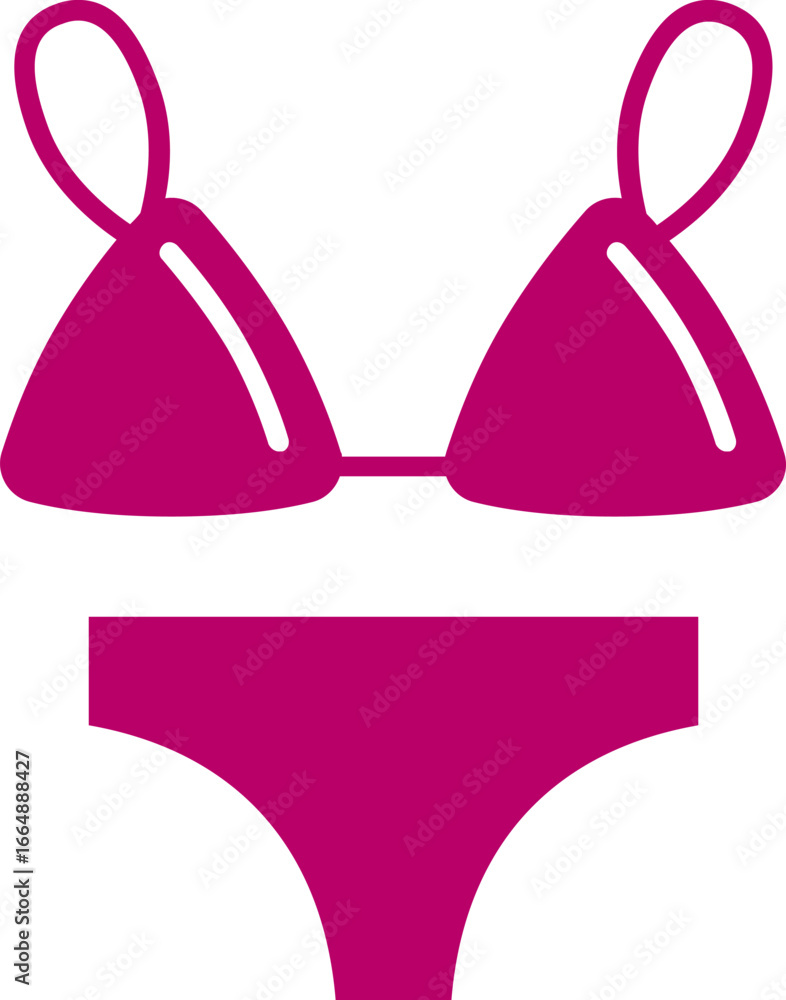 pink bikini illustration on white background pink bikini illustration on white background