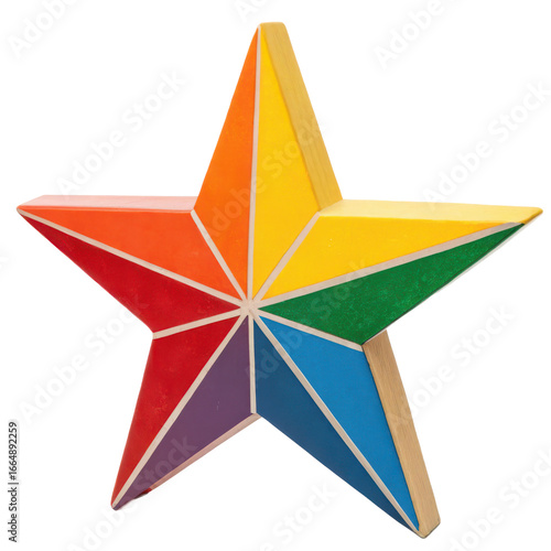 Free Download Vibrant rainbow star shape realistic representation symbolizing diversity and inclusion pride transparent background - GFXLoad