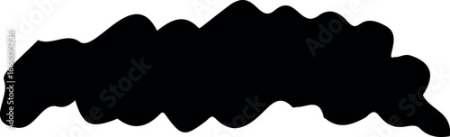 Brush stroke black stain graffiti