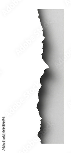 Vertical, jagged edge transition