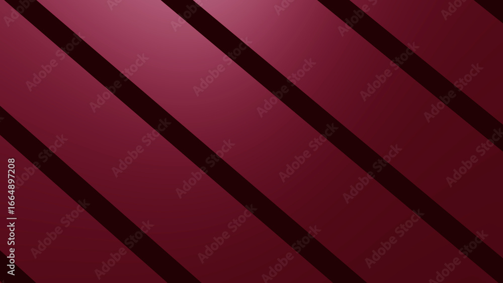 Obraz premium Sophisticated abstract background featuring a pattern of diagonal burgundy stripes with a subtle gradient and shadow effect, creating a modern, minimalist texture