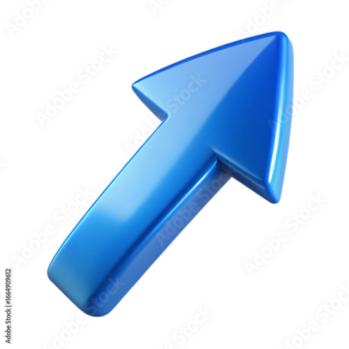 Blue Arrow Pointing Upward Direction