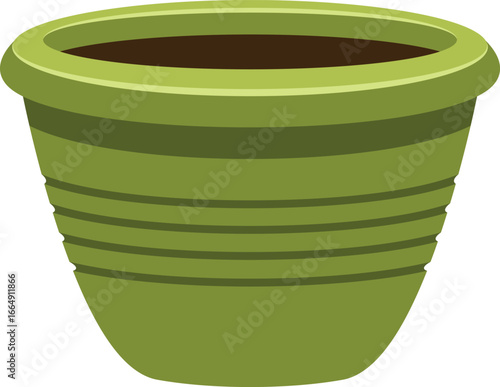 Empty pot for flower vector illustration