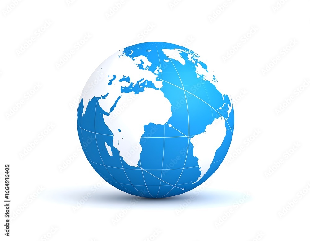 Blue globe, world map Blue globe, world map