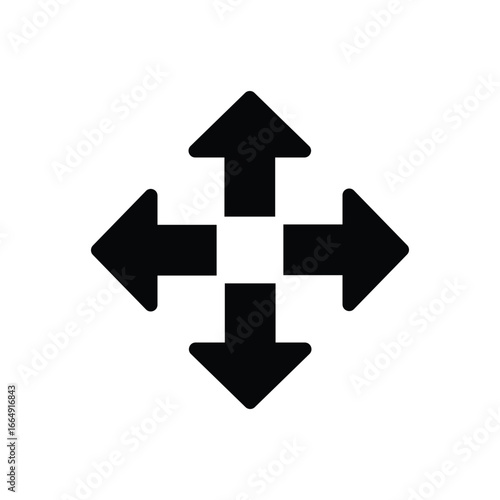 Move Icon Vector Symbol Design Illustration Black