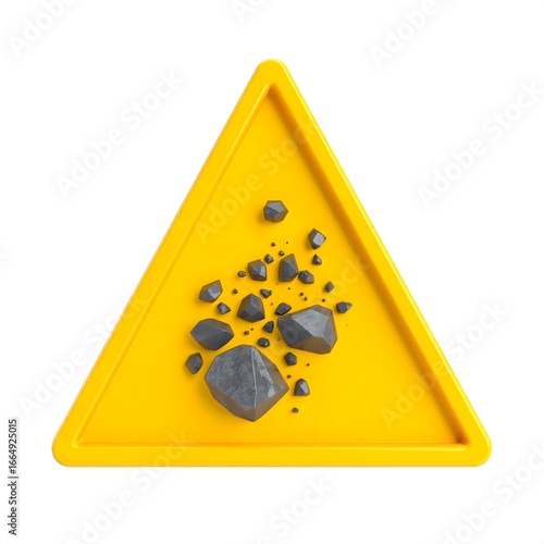 Falling Rocks Road Sign