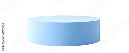 Light-blue, solid cylinder