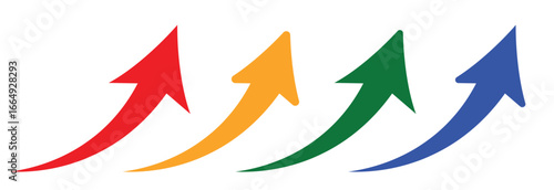 Abstract upward curve arrow design infographic growth concept vector