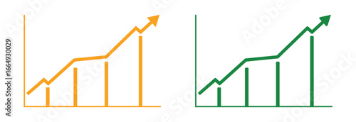 Upward arrow curved style colorful flat infographic vector collection