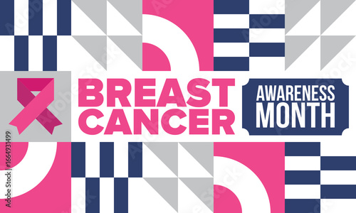 Breast Cancer Awareness Month. Pink october. Pink ribbon. Woman healthcare. Celebrate annual. Medic concept. Girl solidarity. Cancer prevention. Female disease. Poster, banner and background. Vector