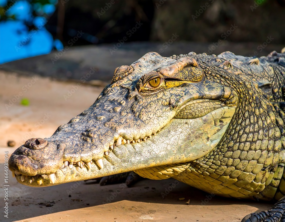 Fototapeta premium Close-up of crocodile head