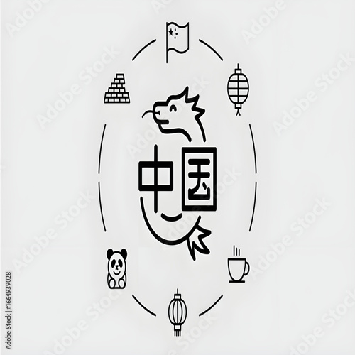 Chinese Dragon and Cultural Icon Set – Festival and Tradition