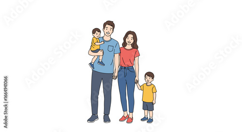 Joyful family portrait capturing cherished moments of love and connection a heartwarming scene of parental affection and childhood innocence