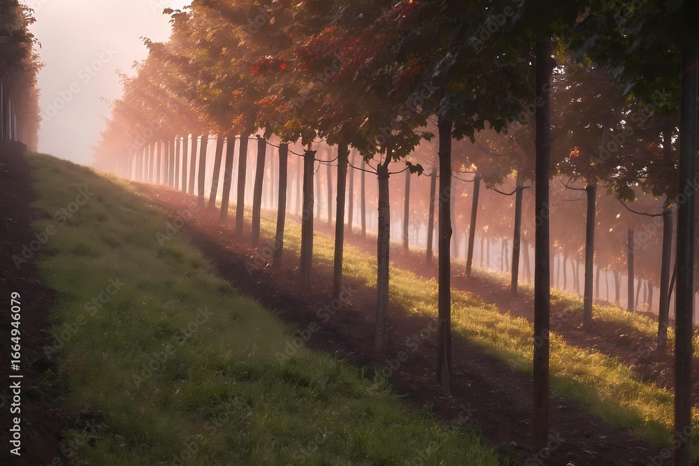 Obraz premium AI generated sustainable forest restoration planting young saplings