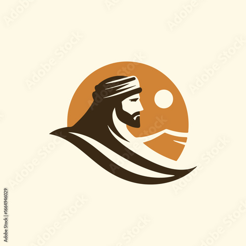 Desert Arabic Man Logo