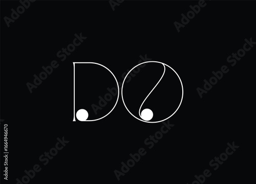 DO Logo Design Vector. Elegant Monogram Logo Design
