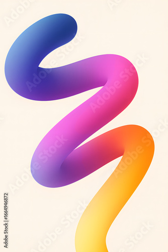 abstract colorful background. Colorful 3d wave. Vertical photo 9:16