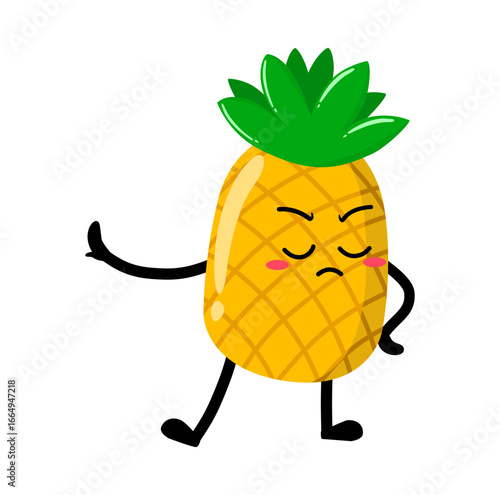 Cute Hand Drawn Pineapple Nope Stop Talking