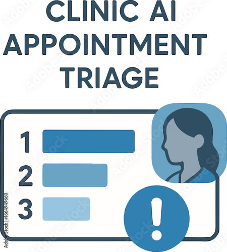 Clinic AI appointment triage Illustration