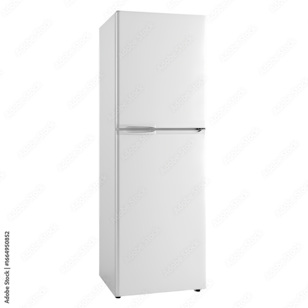 Modern White Refrigerator isolated on transparent background Modern White Refrigerator isolated on transparent background
