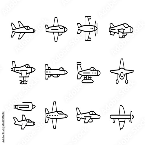 Airplane Icons Set 1