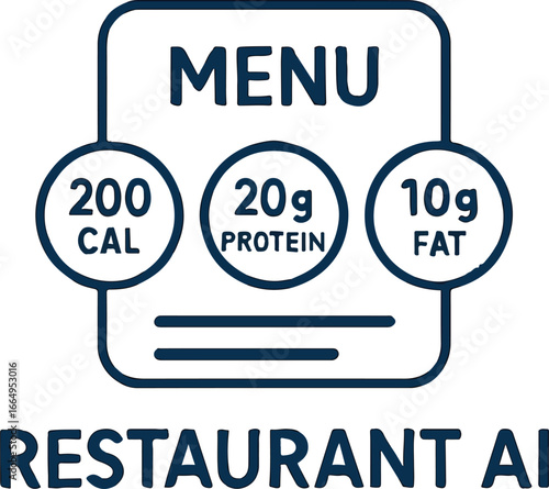 Restaurant AI menu nutrient badge Illustration