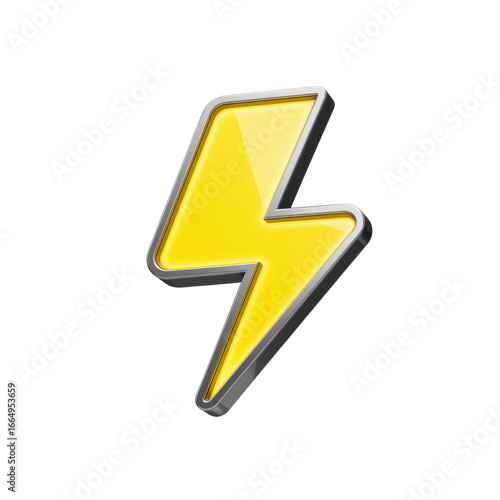 Free Download Bright yellow lightning bolt symbol isolated on transparent background - GFXLoad