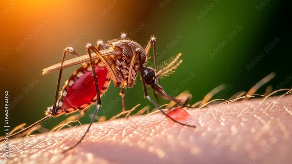 custom made wallpaper toronto digitalCloseup of a mosquito feeding on human skin with detailed focus and macro camera shot in natural sunlight