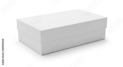 Wallpaper Mural Isolated White Cardboard Box with Lid on a White Background for Product Packaging, Storage, or Gift Presentation in a Clean and Minimalist Style Torontodigital.ca