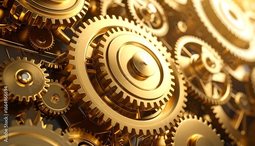 Golden Gears Mechanism Closeup.