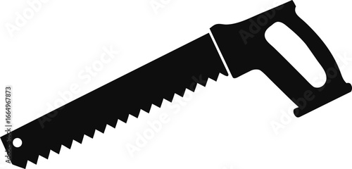 Hacksaw Silhouette Vector Black and White