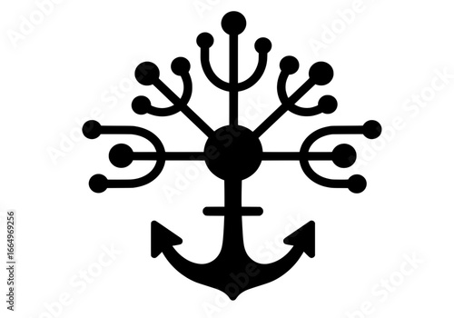 Core Belief Psychology Icon with Anchor as a Foundational Mindset
