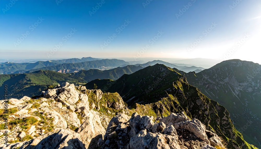 Fototapeta premium Mountain peak panorama