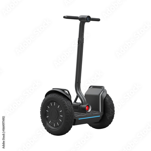 Electric SelfBalancing Scooter Studio Shot of a Modern OffRoad Segway isolated on transparent background
