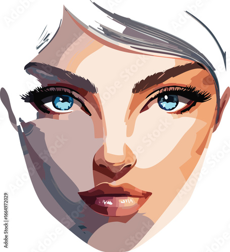 Abstract vector design promoting youth engagement with identity and self-expression
Artistic representation of emotional depth through blurred facial features