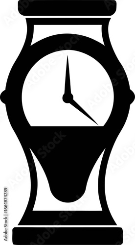 Watch Glass Silhouette Clean Minimal Flat Vector