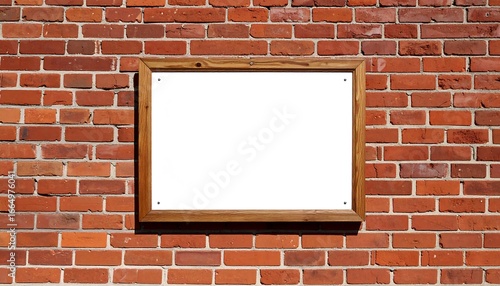 Wallpaper Mural Blank Frame on Brick Wall. Torontodigital.ca
