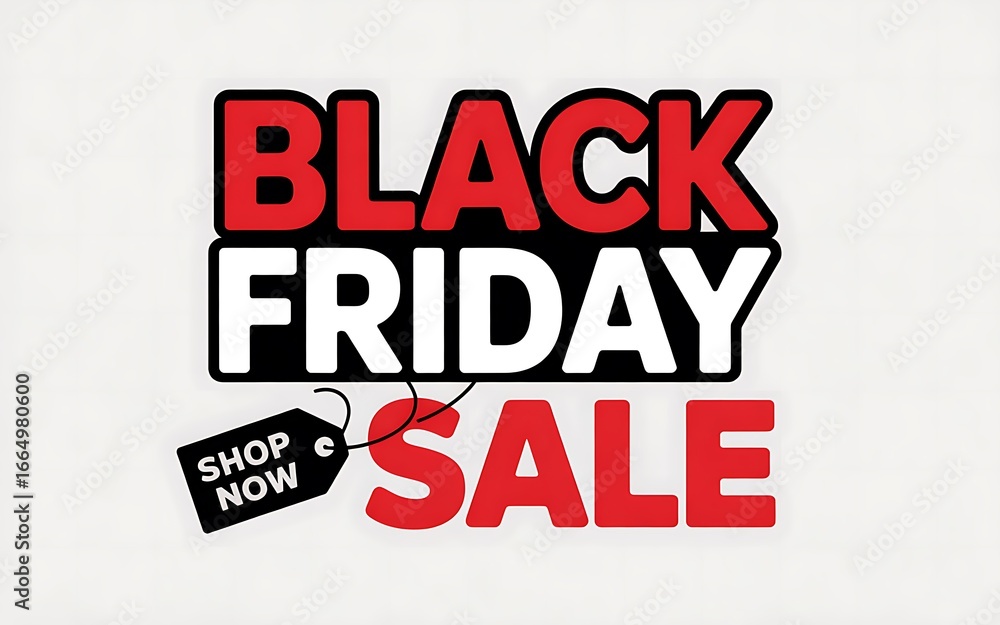Obraz premium Black friday sale with shop now tag isolated