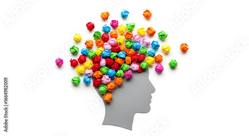 Wallpaper Mural Boost Your Brainstorming Colorful Ideas Overflowing Mind Torontodigital.ca