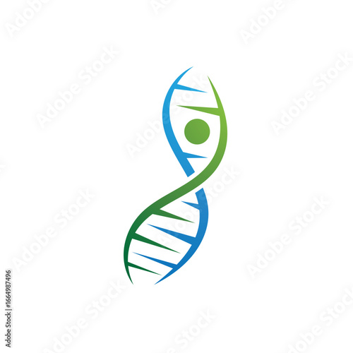Dna people logo vector illustration template