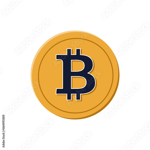 Digital Crypto currency symbol on white background