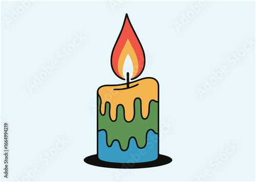 Burning candle Vector design