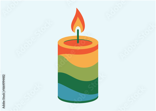 Burning candle Vector design