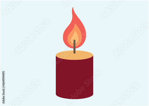 Burning candle Vector design