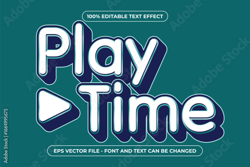 Play Time - 3D Editable Text Effect