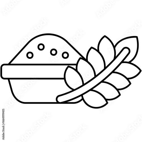 Line Art Gluten Icon