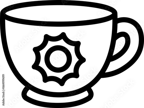 Photos Morning Tea Line Icon